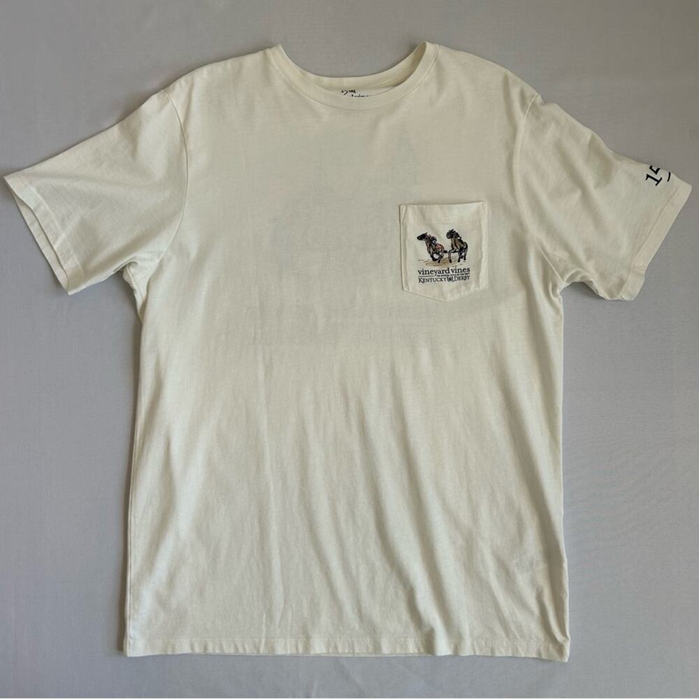Vineyard Vines 150th Kentucky Derby T-Shirt Cream Medium